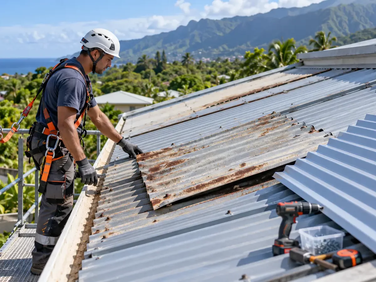 Étanchéité de toiture en tôle à La Réunion (974) | Toiture Réunion