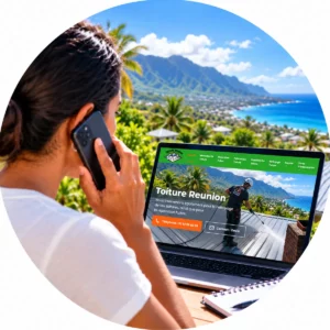 Cliente contactant Toiture Réunion pour un devis toiture