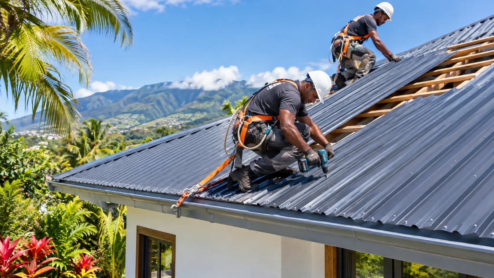 Rénovation de toiture à La Réunion (974) : remplacement de tôles, réfection de couverture et étanchéité. Contactez Toiture Réunion pour un devis adapté.